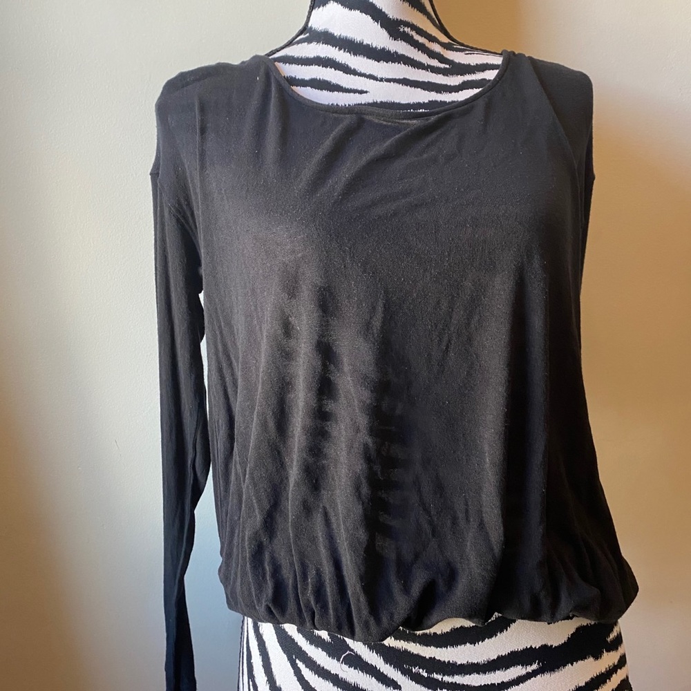 Free People Surplice open back long sleeve size XS